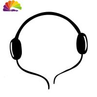 舒适主义大众凌度凌渡汽车标志贴纸个性改装车标装饰贴尾标耳机车贴抖音 黑色