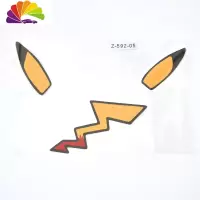 舒适主义大众速腾波罗凌渡高尔夫7改黑色车标贴耳机车贴恶魔标个性搞笑 比卡丘尾标贴纸