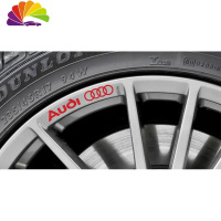 舒适主义奥迪汽车贴纸 轮毂车贴 A3 A4 A5 A6 A7 Q3 Q5 Q7改装贴纸 车贴 进口红色一套4个