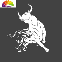 舒适主义红牛车贴 汽车改装个性车两侧霸气摩托电动车贴纸 反光遮盖拉花 B款60CM白色