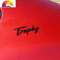 舒适主义19款全新名爵mg6车标trophy英文标纪念车贴高配金属侧标改装装饰 高配同款trophy标(黑色)1只