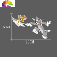 舒适主义汤姆和杰瑞 猫和老鼠卡通动漫车贴 划痕遮挡装饰汽车贴纸 纸飞机款12CM