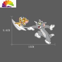 舒适主义汤姆和杰瑞 猫和老鼠卡通动漫车贴 划痕遮挡装饰汽车贴纸 纸飞机款15CM