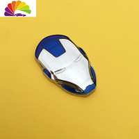 舒适主义汽车个性3D立体金属钢铁侠车标复仇者联盟车贴改装车身贴尾标装饰 升级版蓝色