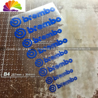 舒适主义鲍鱼BREMBO卡钳贴纸布雷博刹车盘贴个性车贴卡钳汽车改装车贴 布雷博反光蓝色8条一套