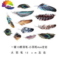 舒适主义汽车车贴创意个性枫叶划痕装饰遮挡遮盖车身电动车刮痕贴车贴纸 羽毛/TY040