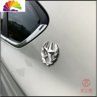 舒适主义木公坊 五角星麦穗侧标 侧窗中柱C柱金属装饰贴 个性改装车贴车标 银色一对