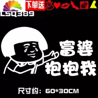 舒适主义趣味搞笑车贴能给我介绍几个富婆吗网红同款个性创意车贴纸 LSQ389白色