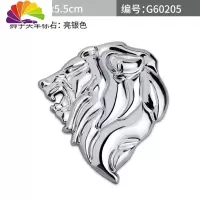 舒适主义汽车个性金属狮子头车标标致308车贴车身贴徽标侧标装饰贴划痕贴 狮子头车标右边亮银色