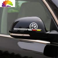 舒适主义大众新宝来改装后视镜车贴 桑塔纳 浩纳蔚领途观L装饰反光镜贴纸R 大众后视镜白色[一对]