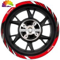 舒适主义标致 Django姜戈150cc ABS 踏板 改装 车贴 轮毂贴 钢圈 反光贴纸 姜戈专用加宽[外圈]红加白