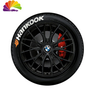 舒适主义泰韩hnakook汽车轮胎字母贴3D立体英文字母贴汽车身轮毂贴 白色:HANKOO车贴