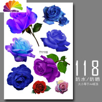 舒适主义汽车划痕贴纸遮挡车贴装饰个性改装车身3d立体贴拉花刮痕贴防水女 蓝色妖姬