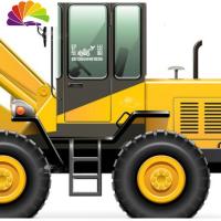 舒适主义反光铲车车身贴 挖掘机挖机出租贴纸 租赁广告车贴 电话号码定做 铲车70*37cm(颜色和电话请备注)