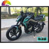 舒适主义春风250NK改装贴纸轮毂防水250nk摩托车版花整车拉花全车贴花定制 250nk单色珊瑚蓝不包含轮毂贴