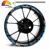 舒适主义摩托车贴花 GW250 DL250 GSX250R车圈轮毂贴 轮毂框个性反光贴 新款弯刀反光蓝