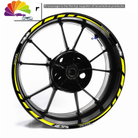 舒适主义摩托车贴花 GW250 DL250 GSX250R车圈轮毂贴 轮毂框个性反光贴 新款弯刀反光黄