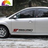 舒适主义福特新蒙迪欧嘉年华福克斯改装车贴ST运动侧贴个性车身拉花热贴 ST侧门贴35cm黑色一对装