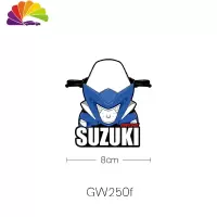 舒适主义适用于铃木SUZUKI摩托车卡通划痕车型贴车友会车贴定制反光贴 GW250f