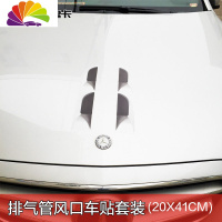 舒适主义汽车3D仿真立体车尾装饰创意拉花贴纸划痕遮挡汽车贴纸车身贴 新款仿真改装排气管风口车贴套装