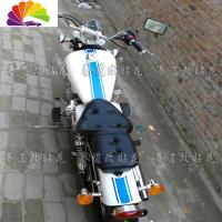 舒适主义摩托车改装装饰 蓝宝龙钱江龙龙贝纳利300 600 油箱车贴 反光条 可适用大部分圆形油箱盖的摩托车
