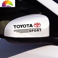 舒适主义丰田致炫威驰 FS RAV4 卡罗拉后视镜反光镜汽车贴纸 车贴 白加红13cm一对