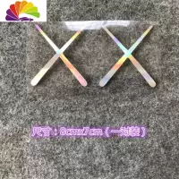 舒适主义汽车个性六芒星反光车贴纸低趴拉花皇冠普桑捷达网红车灯改装镭射 镭射XX(一对装)买2送1