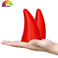 舒适主义3D立体车贴车顶装饰摆件小树苗恶魔角卖萌利器车全身贴车外装饰品 红色恶魔角[一对]