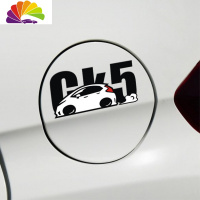 舒适主义本田新飞度FIT GK5反光贴纸 飞度油箱盖 改装车贴 划痕贴 车身贴 12.5X6.7CM单个