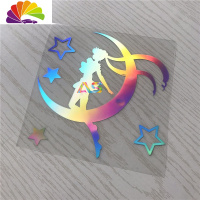 舒适主义AS车贴 美少女战士 遮瑕贴行李箱笔记本贴电脑机箱贴贴纸汽车贴纸 B款30cm镭射