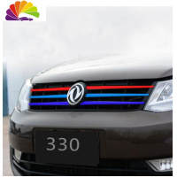 舒适主义东风风光580改装330改色贴膜370汽车装饰贴纸360中网三色拉花车贴 330[红+浅蓝+深蓝]