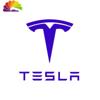 舒适主义特斯拉 tesla model x s反光车标贴膜装饰车贴轮毂把手改装配件 MODELX反光蓝色(全套)