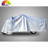 舒适主义防雨盖布车车电瓶摩托老年电动三轮车晒盖车雨蓬防晒加厚遮阳车罩 三轮车XXL号银色+钢丝绳密码锁