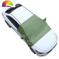 舒适主义汽车半截半身车衣防晒隔热遮阳罩盖车布可定制LOGO订制印刷广告 牛津布苹果绿[拍下请留言车型]