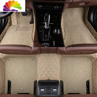 舒适主义2019款保时捷macan迈凯卡宴 Panamera帕拉梅拉全包围专用汽车脚垫 丝圈款[米色双层]