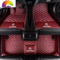 舒适主义19款专用于广汽讴歌CDX脚垫TLX-L MDX RDX ZDX ILX全包围汽车脚垫 单层酒红+LOGO