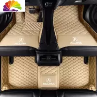 舒适主义19款专用于广汽讴歌CDX脚垫TLX-L MDX RDX ZDX ILX全包围汽车脚垫 单层米色+LOGO