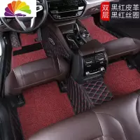 舒适主义丰田普拉多汽车脚垫14/15/16/18/2019年新款专用全包围霸道中东版 双层款[黑红+黑红]
