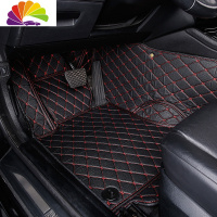 舒适主义汽车丝圈脚垫全包围丰田卡罗拉凯美瑞花冠荣放RAV4雷凌威驰fs专用 黑色红线[单层]-5座
