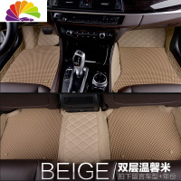 舒适主义2020款奥迪Q5L汽车脚垫专用于A6L A4L Q3 A5 A8LQ7全包围汽车脚垫 双层温馨米