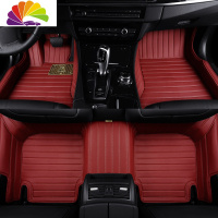 舒适主义2019奥迪A8L A6LQ5L Q5 Q7 Q3 A4LA5专用汽车脚垫全包围丝圈脚垫 条纹款单层大红色