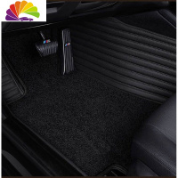 舒适主义皮汽车脚垫包围专用宝马新5系3系530li525li320li740liX1X3X5 黑色皮+黑色轩尼丝双