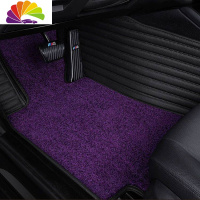 舒适主义皮汽车脚垫包围专用宝马新5系3系530li525li320li740liX1X3X5 黑色皮+紫色轩尼丝双