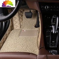 舒适主义大众途观L新帕萨特迈腾速腾高尔夫单片汽车主驾驶专用脚垫单个 主驾驶-双层[米色+丝圈]