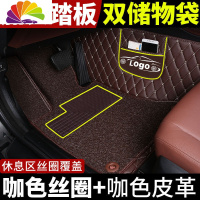 舒适主义北汽威旺m20全包围m60汽车脚垫m50f七座专用7车m30s威旺m30威望大 [七座双层]咖啡皮革+咖啡丝圈