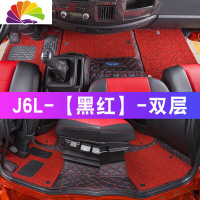 舒适主义解放J6L脚垫专用全包围货车用品装饰汽车改装19款小j6l货车脚垫 J6L-[黑红]-双层