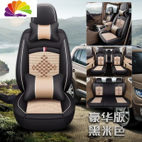 舒适主义五夌宏光s汽车座套7座五菱五凌S3荣光V S七座五麦S1坐垫全包专用 中国结-七座豪华版黑米色