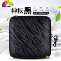 舒适主义汽车加热坐垫usb接口冬季单座车载加热坐垫办公室12v电热垫无靠背 新款USB加热四方垫_神秘黑