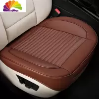 舒适主义驾驶座位单个坐垫单片皮座垫全包小车座椅套汽车三件套无靠背前座 棕色