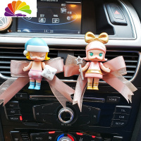 舒适主义INS网红可爱茉莉Molly汽车空调出风口香水卡通车载香薰车内装饰女 小仙女+蓝色可爱睡衣[限量]车用香水